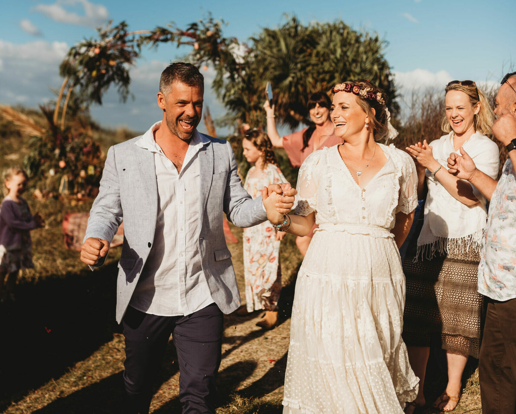 Ben and Liv Walk Down Aisle