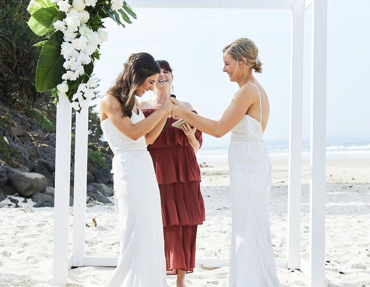 Ally + Marcela Stunning Belongil Beach Wedding